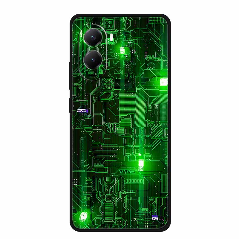 For Xiaomi Poco M7 4G Case Cat Painted TPU Black Soft Silicone Phone Case Color Lattice Bumper Protector New for Poco M7 Fundas