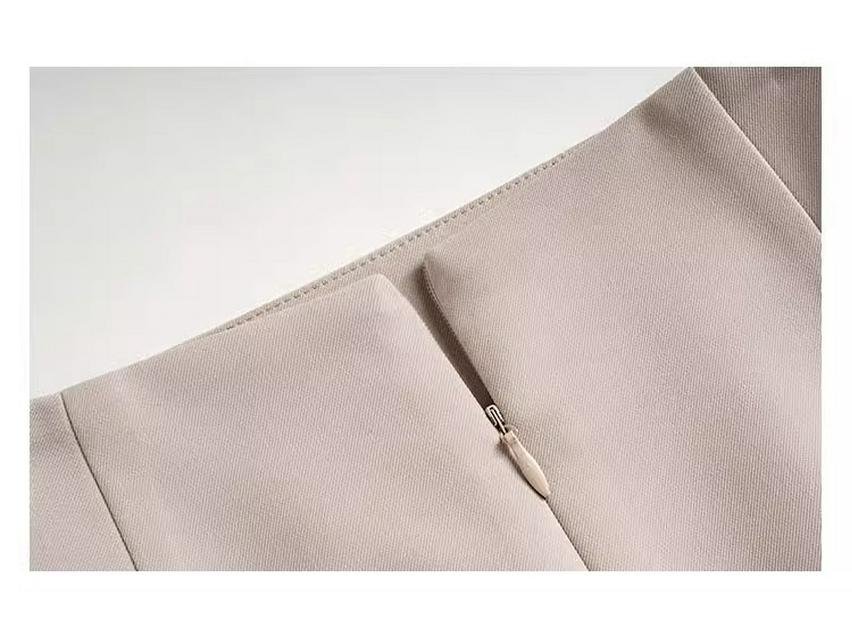 Женская весенне-осенняя юбка-миди карандаш с высокой талией 2024 - Приталенный А-силуэт