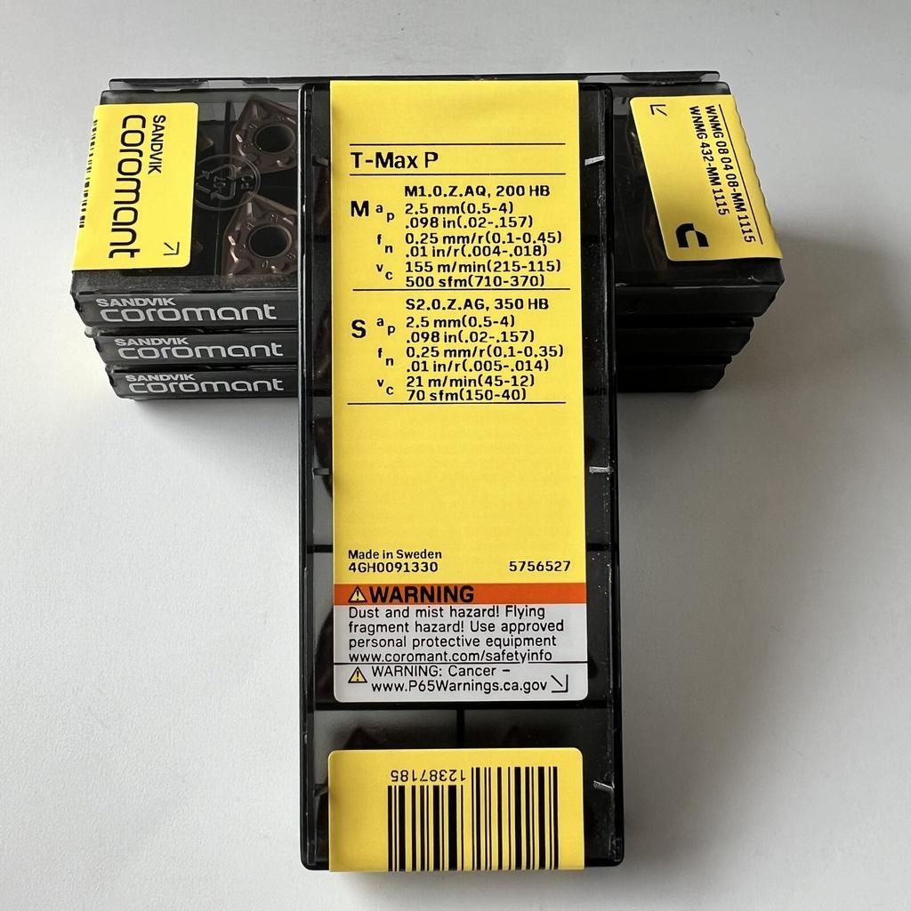 Sandvik / WNMG080408-MM 1115 / Оригинальные шведские твердосплавные пластины 10 шт.