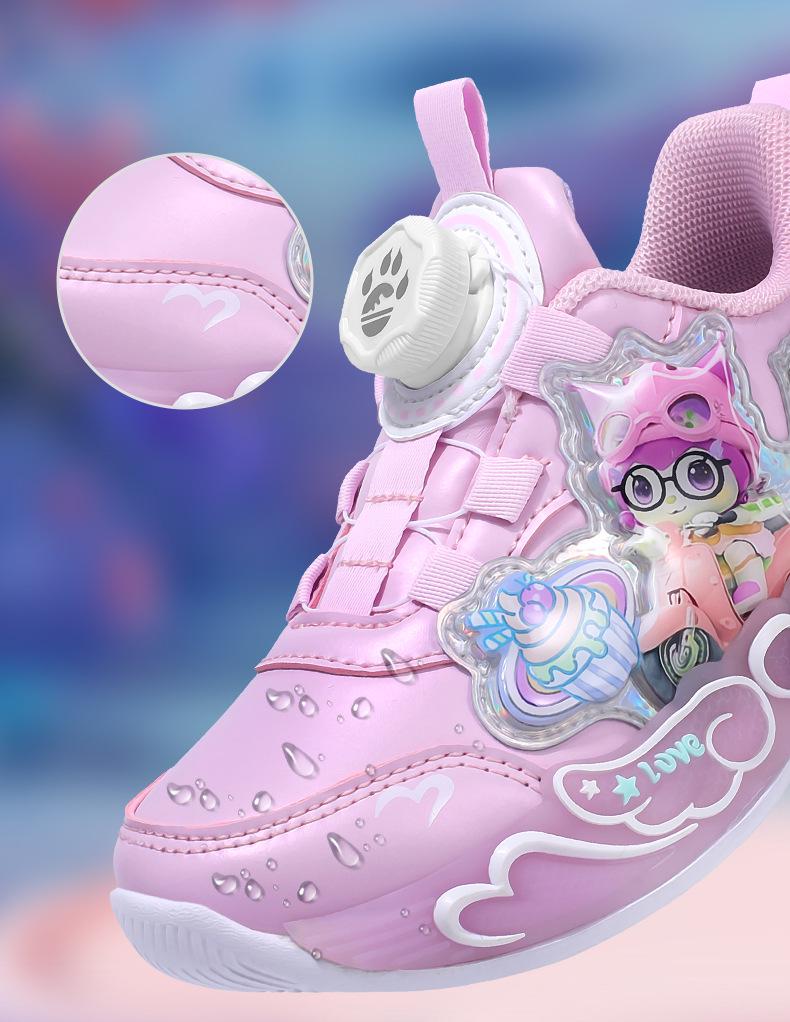 Водонепроницаемые кожаные кроссовки для бега для девочек 2025 года – противоскользящие, с мягкой подошвой, повседневные для детей старшего возраста