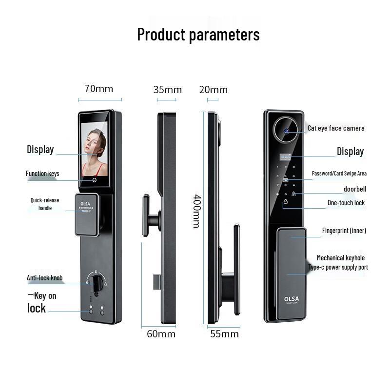 Onuosa 3D Face Recognition Smart Door Lock