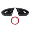 Side Mirror Cap Cover 735417229 Glossy Black Rearview Wing Mirror Cover for Grande Punto DAL EVO DAL