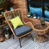 Nordic Leisure Lazy Sofa Outdoor Balcony Table and Chair Combination Rattan Chair Tea Table Back Chair