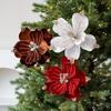 Magnolia Flower Xmas Tree Ornament Simulation Christmas Supplies Xmas Tree Pendant Home Decoration
