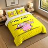 3Pcs Bedding SetCourage the Cowardly Dog Soft Bed Sheet and Two Pillowcases Home Bedroom Decor