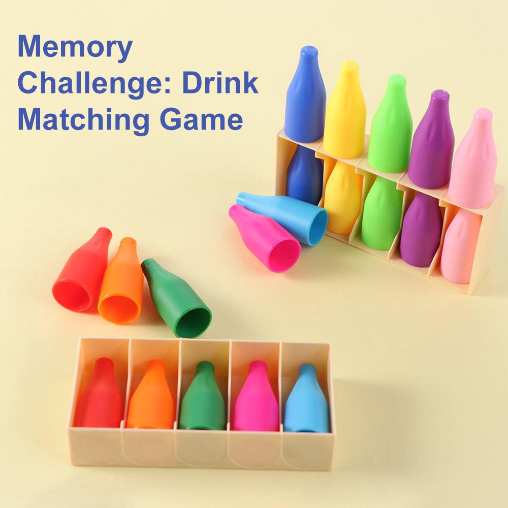 2Set Creative Bottle Matching Game Interactive Montessori Color Sorting Toys Family Party