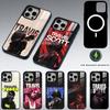 Чехол для телефона singer T-Travis Scott для iPhone 17, 16, 15, 14, 13, 12, 11 Plus, Pro Max Магнитный для Magsafe Беспроводной зарядки
