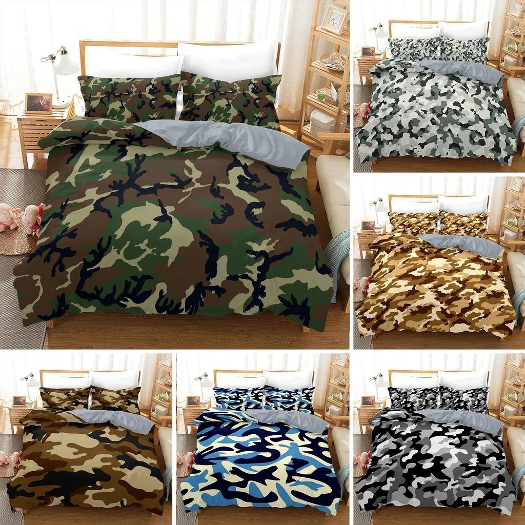 Camo Camouflage Concept Concealment Comfortable Duvet Cover Pillowcase Bedding Set Children Bedroom Decoration Home Textile
