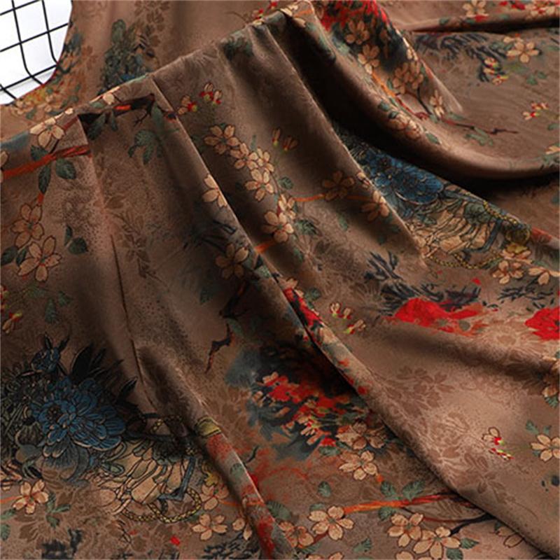 Мягкая ткань Cheongsam с принтом, искусственное платье в китайском стиле, костюм Тан, одежда, шелковая ткань, Gambiered Silk