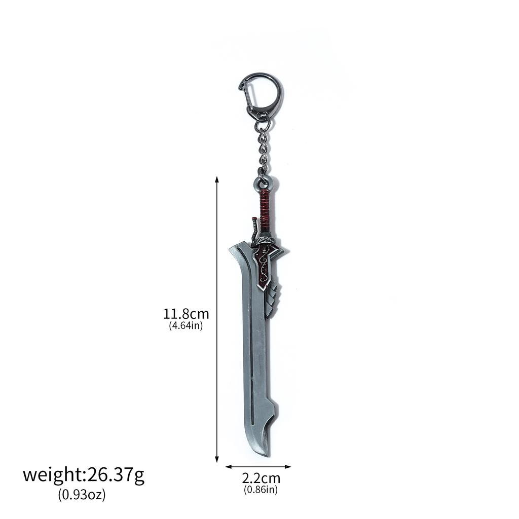 Игровой брелок DMC5 Данте Демонический кулон May Cry Подвески для рюкзака Модели оружия из сплава Модный универсальный брелок для сумки Украшение Подарок для фанатов