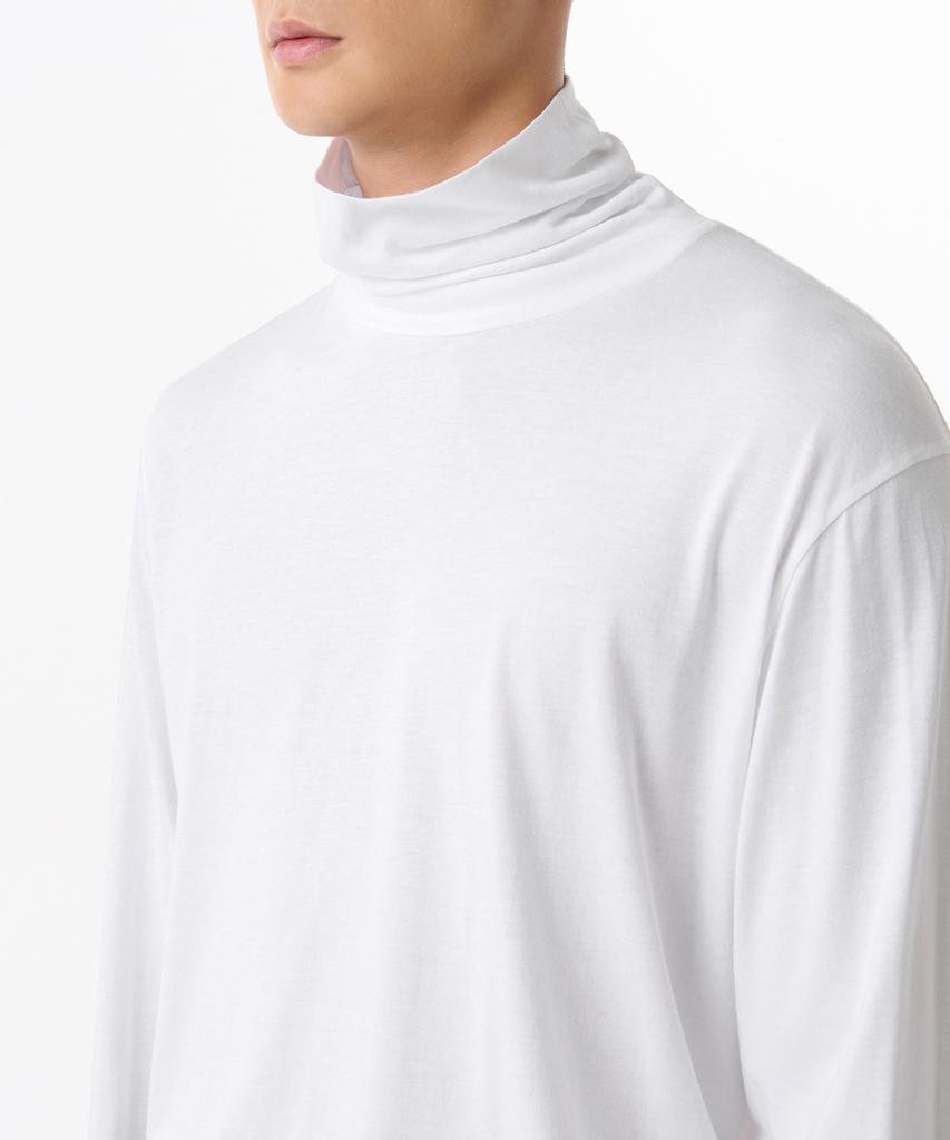 MUSINSA STANDARD Cr Turtleneck Long Sleeve T-Shirt [White]