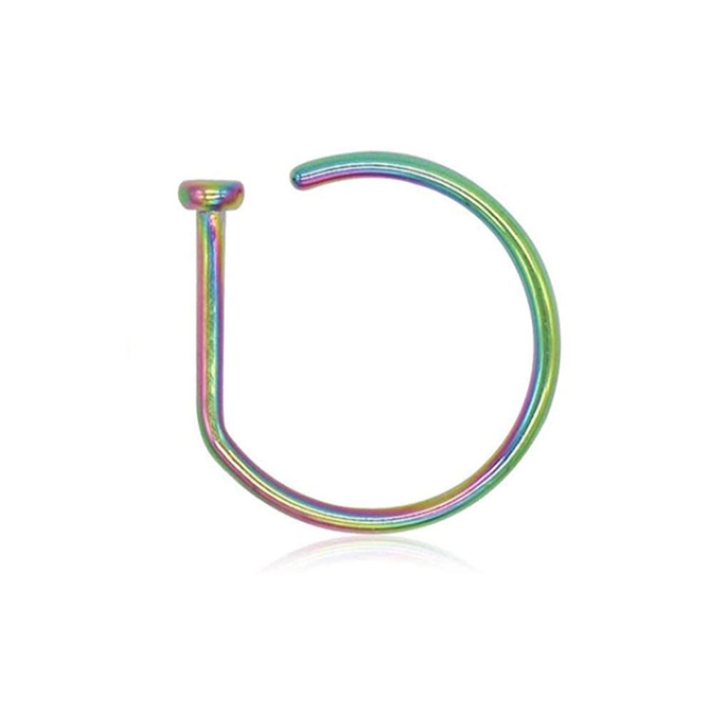 D-образное носовое кольцо F136 Медицинское титановое стальное пирсинговое украшение