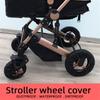 Pack of 2pcs Wheel Cover for Baby Strollers Dustproof Case Easy To Install Pushchair Accessories Black Protectors