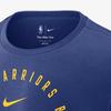 Nike Футболка мужская Golden State Warriors Dri-Fit NBA FW24 с модным логотипом, влагоотводящая, с коротким рукавом, дышащая, темно-синяя, HF1421-495