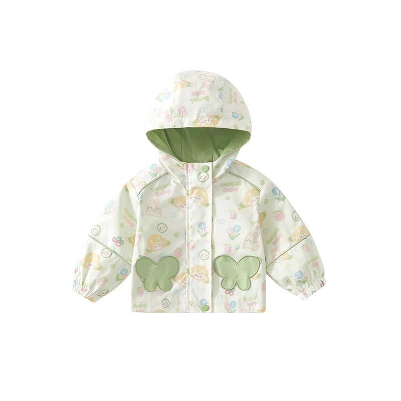Girls Jacket 2026 Toddler Outerwear Lightweight Casual Hoodless Coat 1-3 Years Old