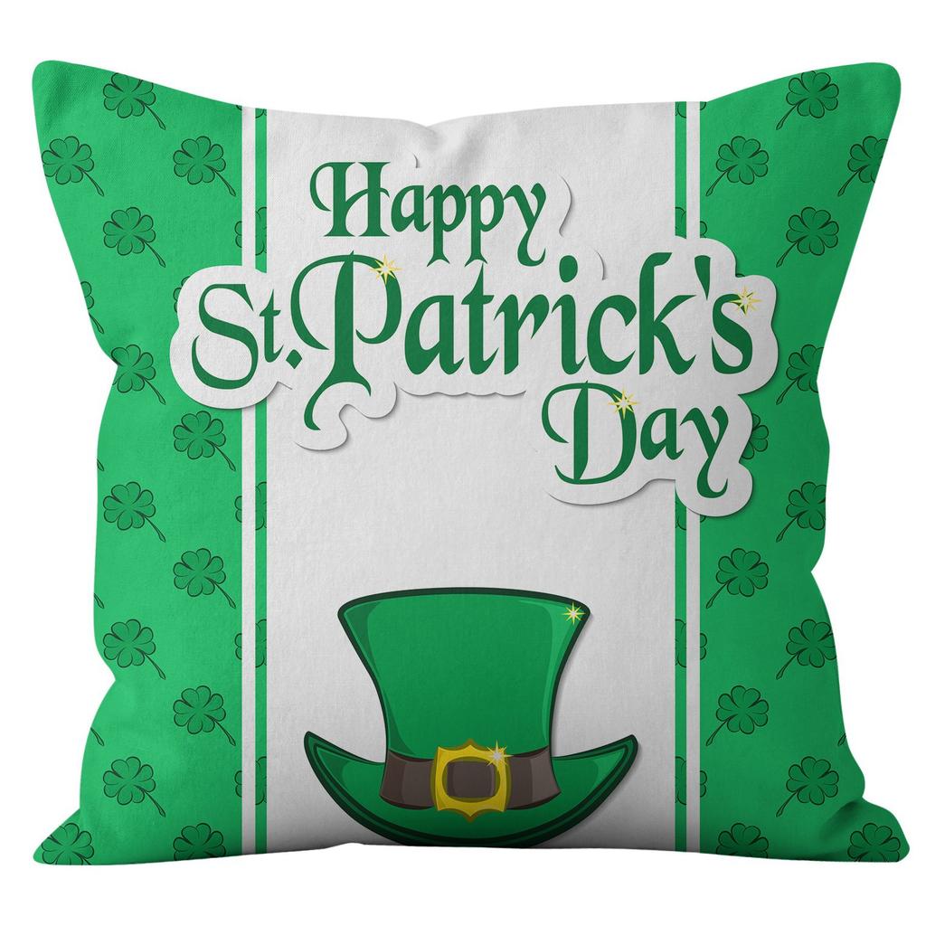 Наволочка для дома Ст. Наволочка на День святого Патрика Четырехлистный клевер Клетчатая Наволочка на диванную подушку