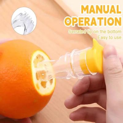 Портативная соковыжималка для лимона, пластиковая, многоразовая, легкая, моющаяся, ручная, соковыжималка со встроенным фильтром для дома и путешествий