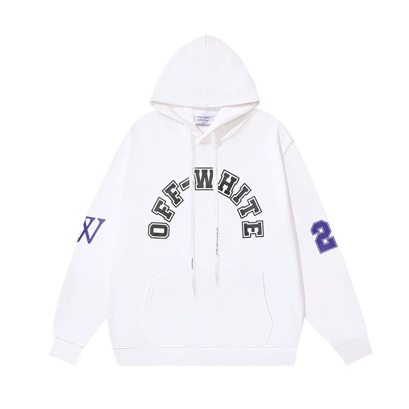 1063 Off-White 2026 Осень/Зима Новый OW Буква №. Толстовка с 23 микро-принтами для мужчин и женщин