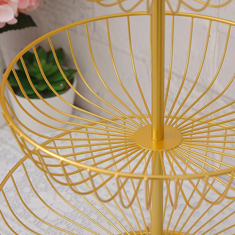 Бытовая 3-слойная тарелка с фруктами, столешница, металлическая корзина с фруктами, черный поднос в стиле ретро, ​​стеллаж для хранения, корзина для конфет, подставка для шведского стола