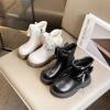 Winter Children's Boots Elegant Sweet Girls Causal Ankle Boots Thick Bottom Versatile Kids Cotton Boots Chic Bowknot Fashion New