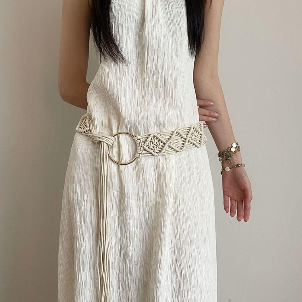 Waistband Bohemian Belt Retro Tassel Waist Chain Simple Ethnic Style Belt  Beach