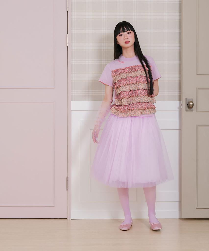 NICEGHOSTCLUB Ffats Flower Frill Tee_Pink(Ng2Gsut589A)