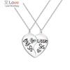 2pcs /Set Half Heart Pendant Necklaces Broken Puzzle Heart Combination Stainless Steel Necklaces Good Sister Jewelry