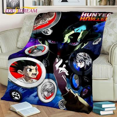Одеяло с рисунком HD HxH аниме Hunter×Hunter, мягкое одеяло для дома, спальни, кровати, дивана, пикника, путешествия, офиса, детское одеяло