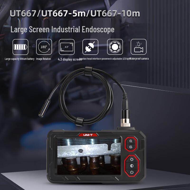 Промышленная HD Водонепроницаемая Эндоскопическая Камера UNI-T