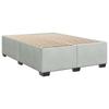 Box Spring Bed with Mattress Light Grey 140 x 190 cm Velvet