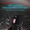 KEYSION Shockproof Armor Phone Case for VIVO V50 5G Slide Camera Lens Protection Ring Stand Phone Back Cover for VIVO V50 5G
