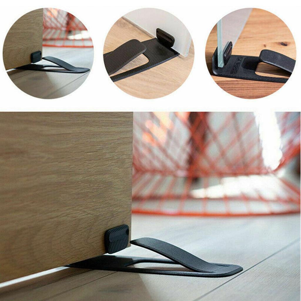 Пластиковые дверные стопоры против столкновений, нескользящие, декоративные, дверной клин, дверной стопор, фиксатор задней части двери, легко устанавливаются