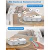 2000mAh CD Player Portable With Bluetooth, Double Speaker,Rechargeable CD Player With FM Radio, AUX/USB Support, Headphone Jack, Removal Control