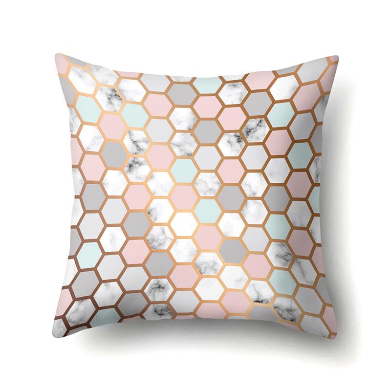 Ins Style Abstract Creative Polyester Pillow Case Car Decoration Home Printed Bedside Cushion Cover Pillow Case