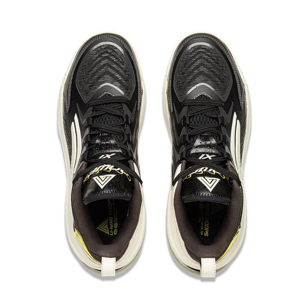 Li Ning Air Strike 11 Амортизация Нескользящие Легкие Низкие Баскетбольные Кроссовки Мужские Черно-Серые ABAU055-2
