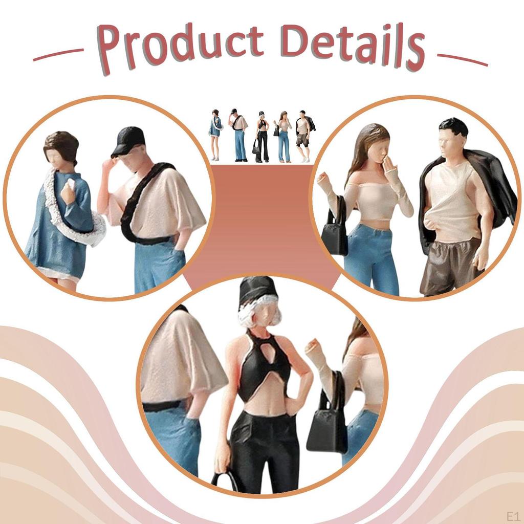5 шт. Фигурки людей в масштабе 1/64 Фигурки людей Украшения Крошечная модель Человек Женщина для декора макета