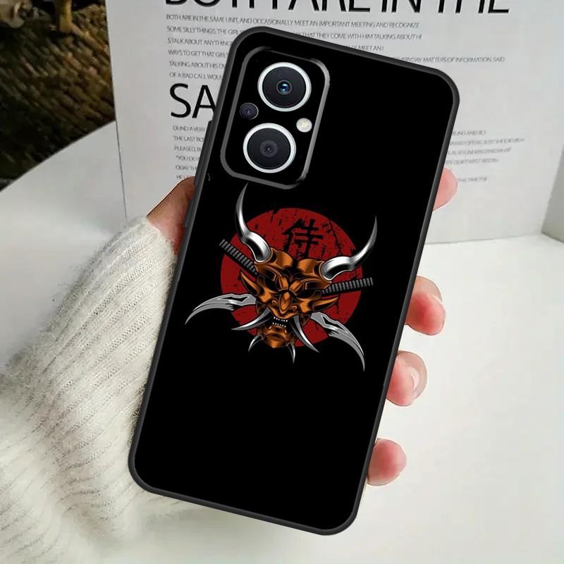 Чехол для телефона Самурайская маска Демон Для OPPO Reno 8 7 Lite 8T 11 12 13 14 14F 10 Pro OPPO Find X8 X6 X5 X9 Pro