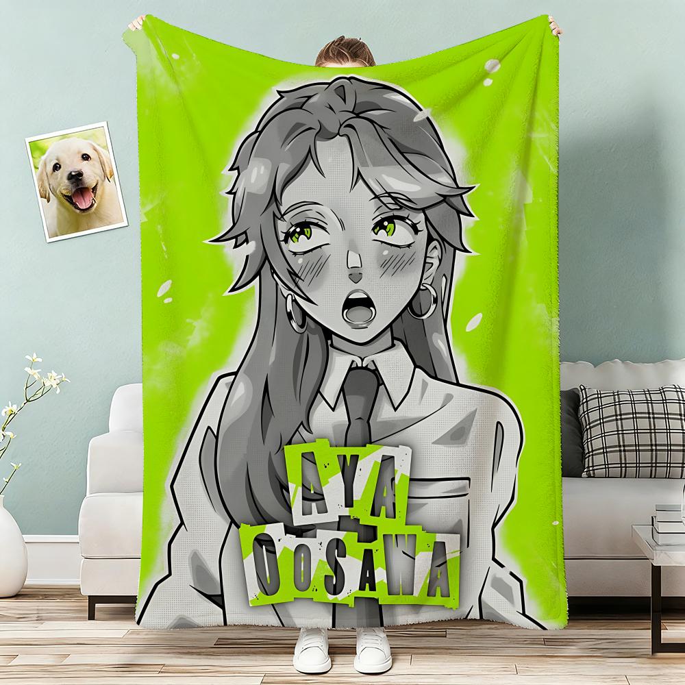 Aya Oosawa Koga Mitsuki comic anime Throw Lightweight g Flannel Blanket Soft Skinfriendly for Summer Cooling