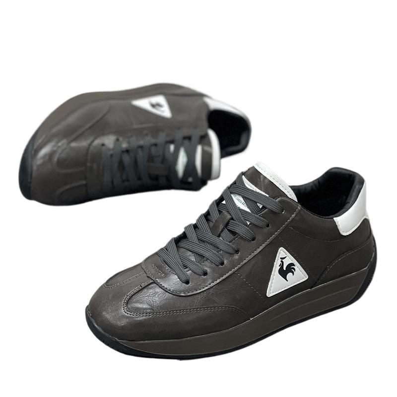 Мужские зимние кожаные кроссовки 2025 Rooster Forrest Gump с флисовой подкладкой: Теплые, из натуральной кожи, низкие спортивные туфли