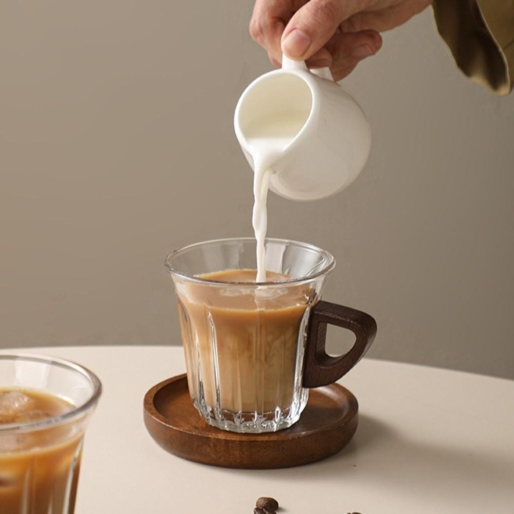 Wooden Plate Coffee Tea Set Heat-resistant Coffee Mug Exquisite Milk Tea Cup Office