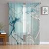 Marble Texture Tulle Curtains For Living Room Bedroom Kitchen Decoration Transparent Chiffon Sheer Voile Window Curtain