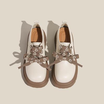 Натуральная кожаная обувь на плоской подошве для женской обуви Huizhou, виноградная мать с такими же кожаными туфлями на шнуровке, новые туфли на платформе, увеличивающие рост, для осени и зимы