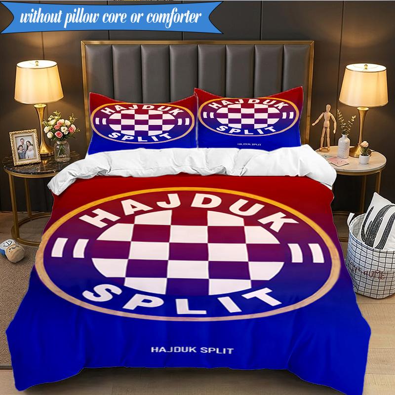 HNK Hajduk Split 3pcs Bedding,Including 1pc Duvet Cover And 2pcs Pillowcases Perfect for Christmas,Ideal for Bedroom, Dormitory