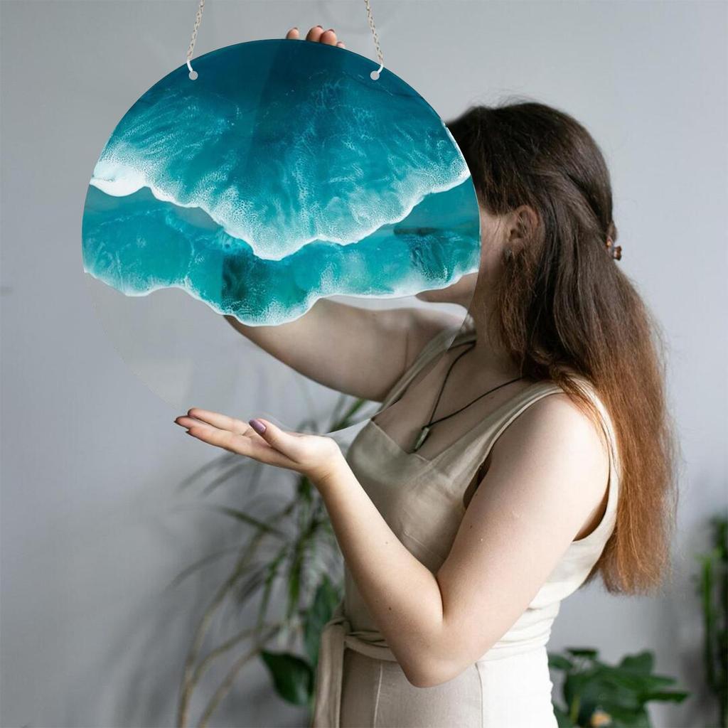 Ocean-Wave Wall Hanging Beach Bathroom Decor And Accessories,Beach Themed Sign