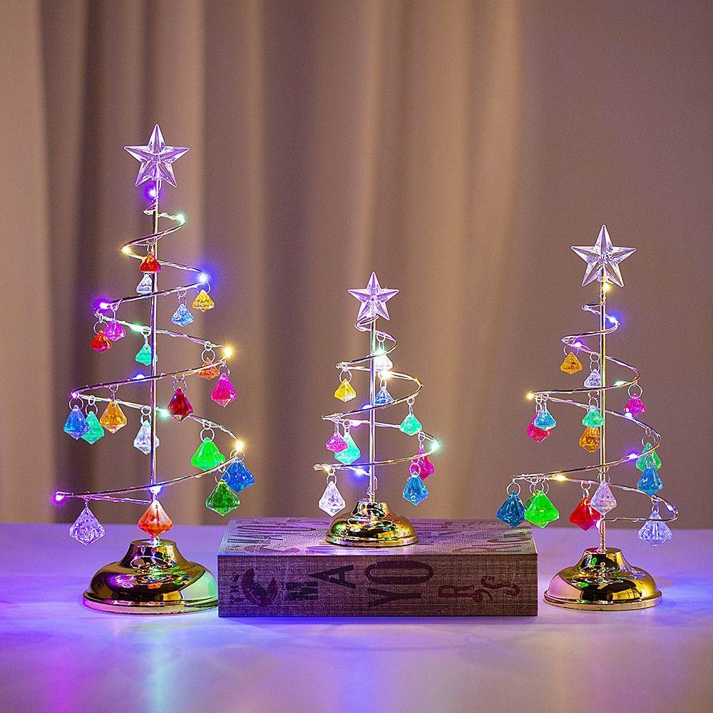 Crystal Pendant Christmas Decorative Light 3 Size Optional Night Light  Home Ornament