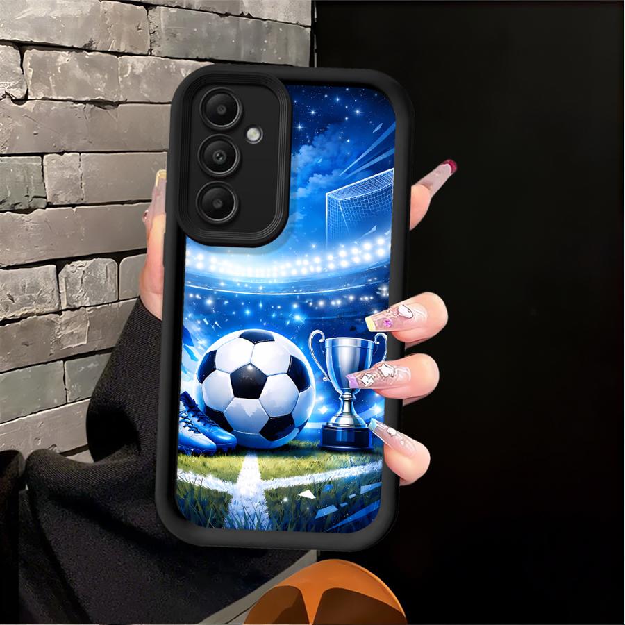 Крутой синий чехол для телефона с футбольным дизайном для Samsung Galaxy A16 A34 A35 A36 A12 A13 A26 A32 A56 A15 A53 A54 A51 A73 A71 A72 A23