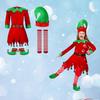 Christmas Elf Girls Costume Set Santa Helper Costume Xmas Festive Cosplay Outfit