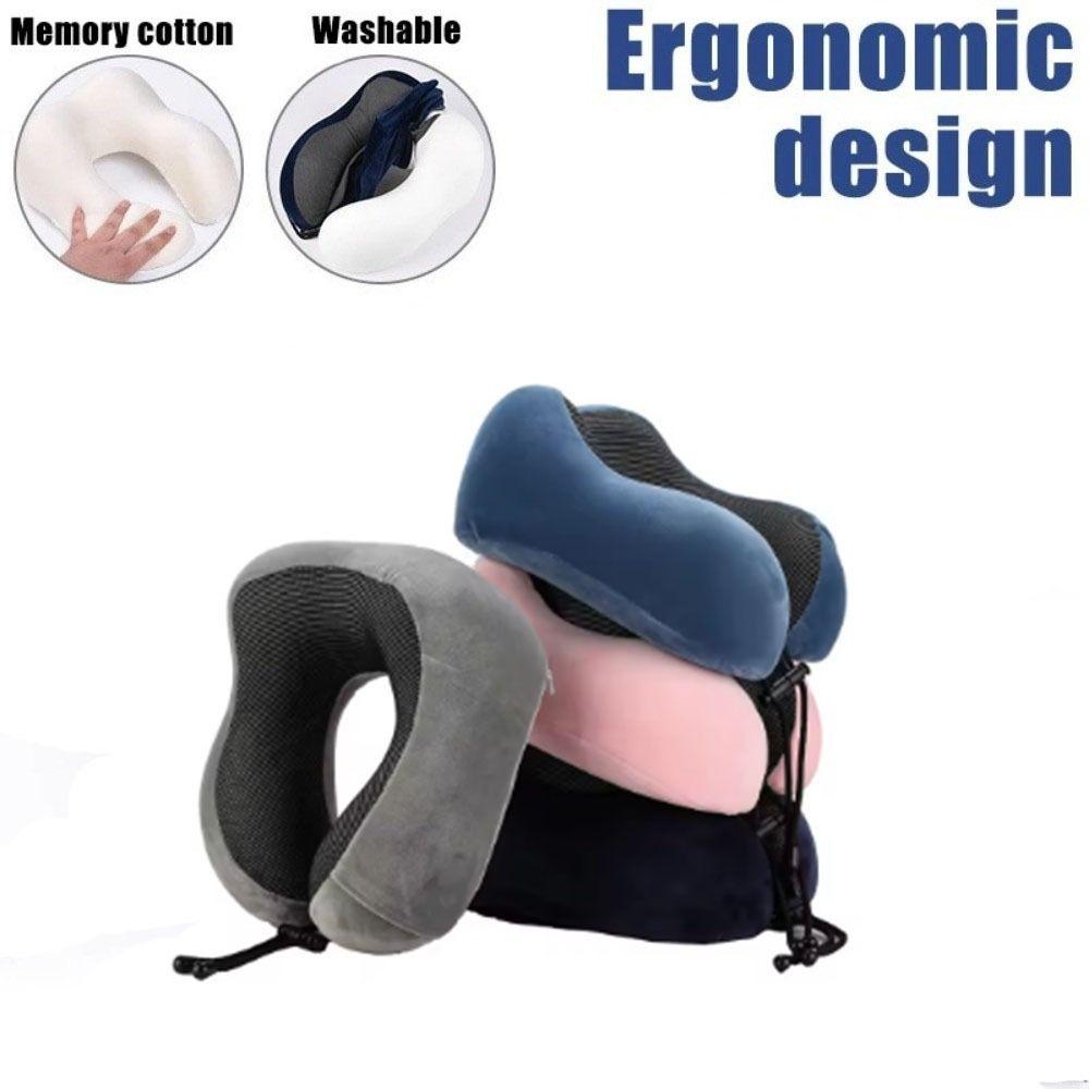 Soft Neck Support Cushion Lightweight Airplane Neckrest Pad U Shaped Neck Pillow Head Neck Support