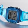 Часы Timex QLCA Прозрачный синий циферблат из смолы и акрила, кварцевые, филиппинский бренд часов TW2W45100 унисекс, прозрачные [TIMEX]