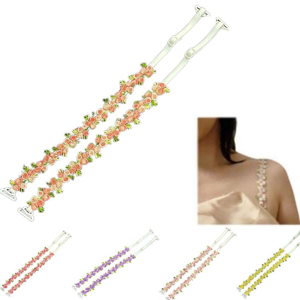 Lace Floral Shoulder Belts Anti-slip Bra Straps Replacement New Floral Bra Straps